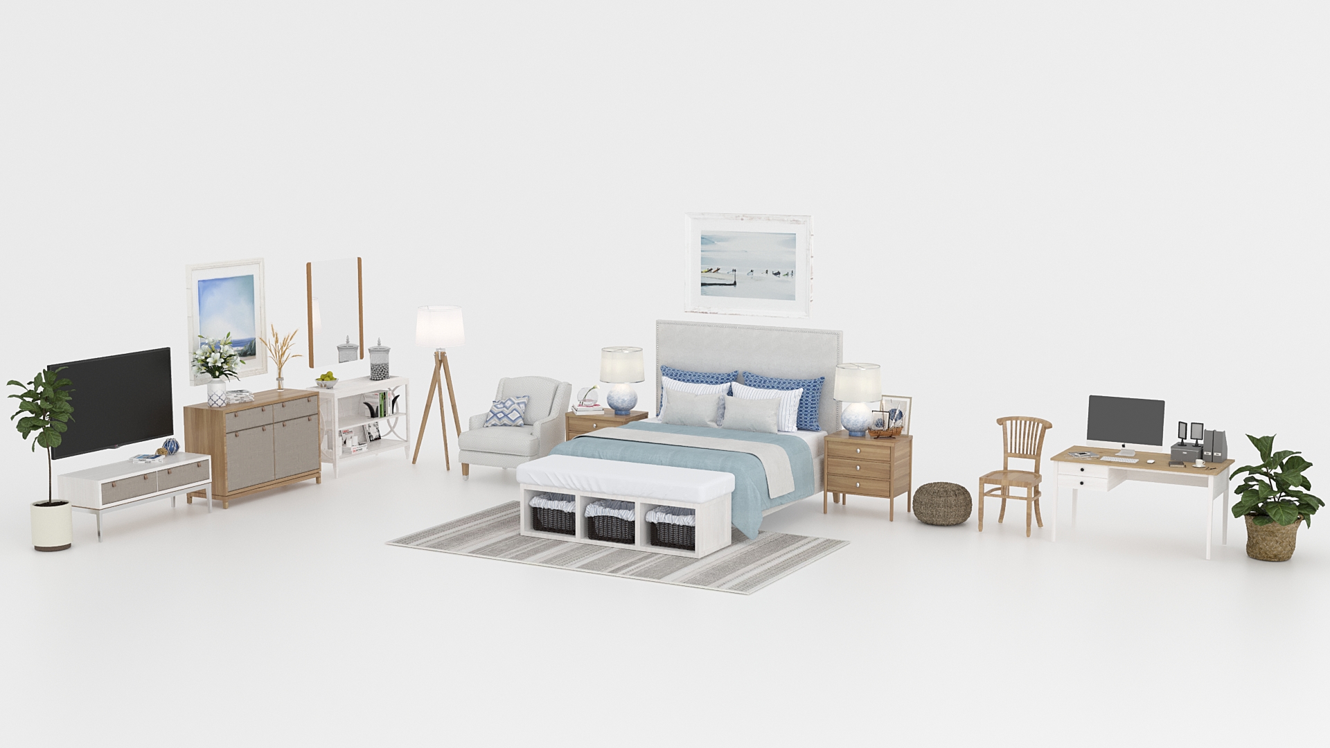 Coastal virtual staging style