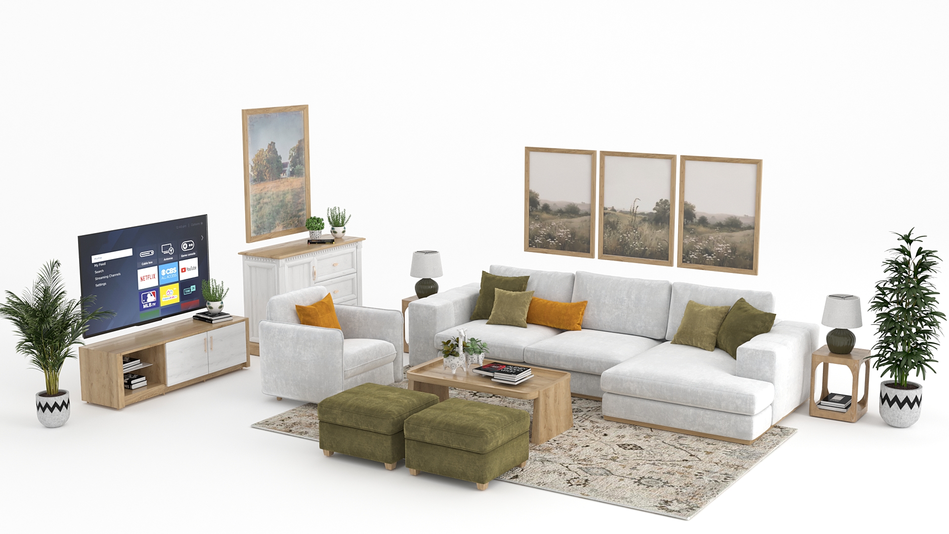 Farmhouse virtual staging style